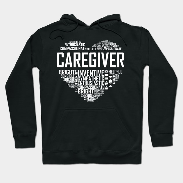 Caregiver - Heart Hoodie by LetsBeginDesigns